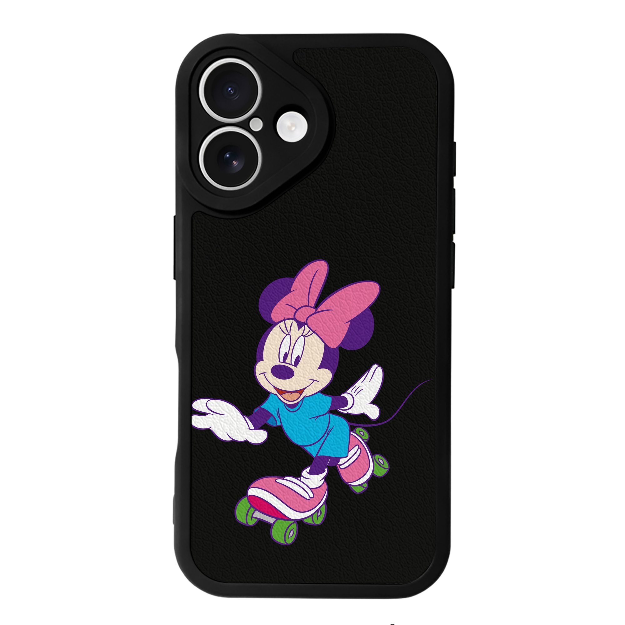 （画像用） ミッキーマウス Mickey Mouse 【iPhone 16シリーズ対応】シリコンスマホケース（レザー調） 材質：シリコン